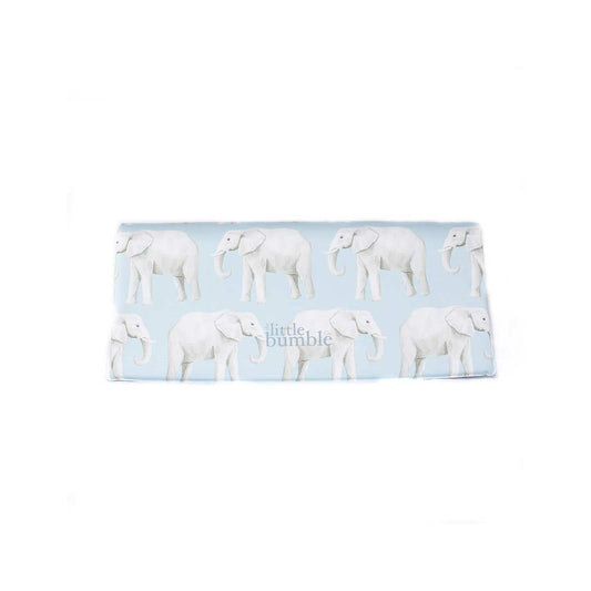 The Little Bumble Co. Travel Changing Mat - Blue Elephants